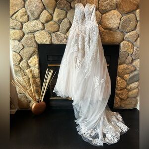 Essence of Australia Bridal Beaded Sequenced Wedding Gown Size 10